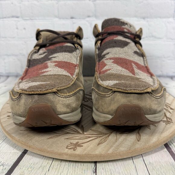 Ariat Spitfire Chukka Boots Women Size 10.5 EE Brown Lace Aztec Leather Shoes main image 12